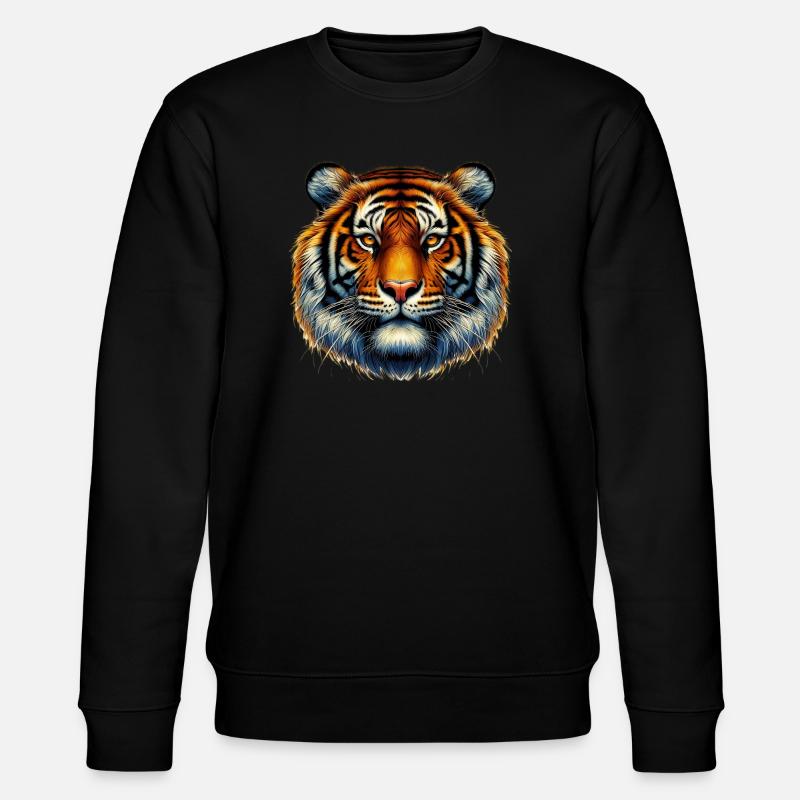 Tiger - Stanley/Stella Unisex Bio-Sweatshirt CHANGER  - Schwarz