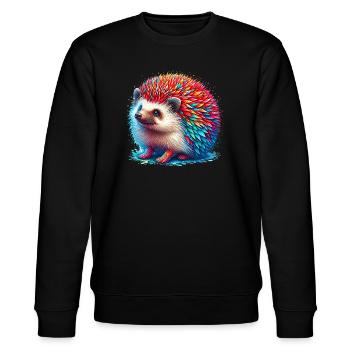 Igel - Stanley/Stella Unisex Bio-Sweatshirt CHANGER  - Schwarz - Vorne - Nik (191cm) & Marisol (170cm)