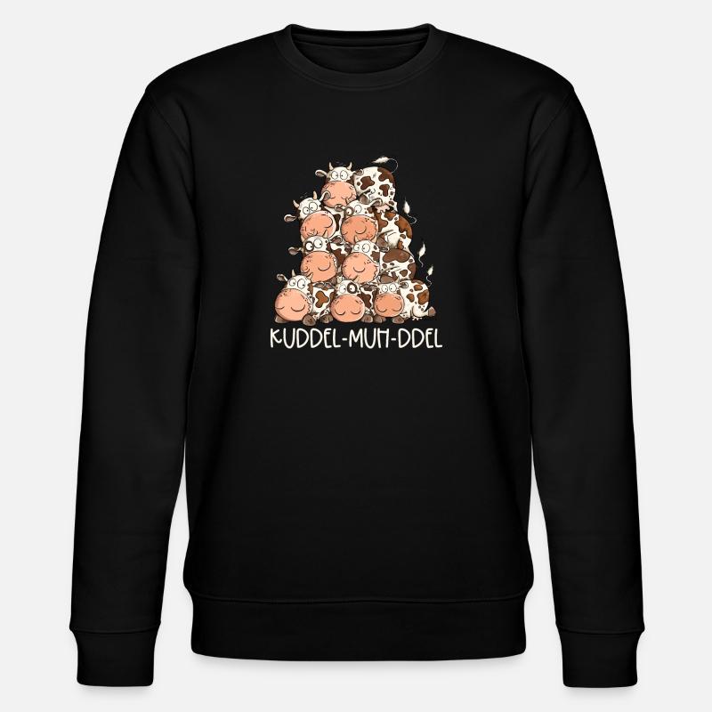 Drolliger Kuhhaufen I Kuh Kühe Kuddelmuddel - Stanley/Stella Unisex Bio-Sweatshirt CHANGER - Schwarz
