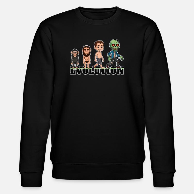 Evolution Zombie - Stanley/Stella CHANGER Unisex Organic Sweatshirt - black