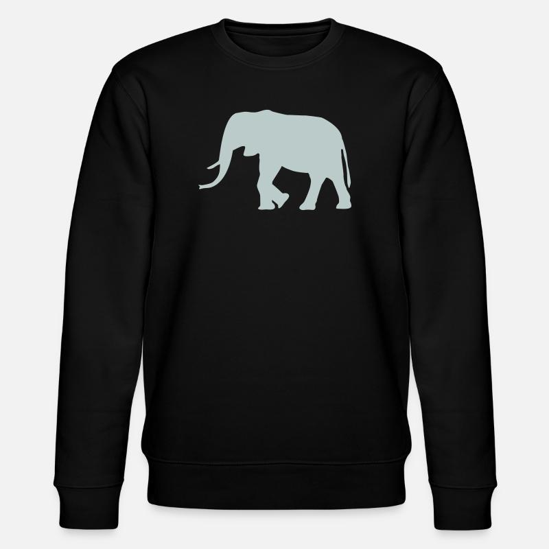 Elefant - Stanley/Stella Unisex Bio-Sweatshirt CHANGER - Schwarz