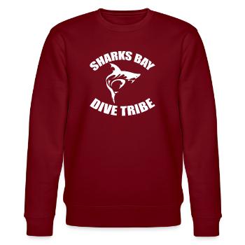 SHARKS BAY DIVE TRIBE - Stanley/Stella Unisex Bio-Sweatshirt CHANGER  - Burgunderrot - Vorne - Nik (191cm) & Marisol (170cm)