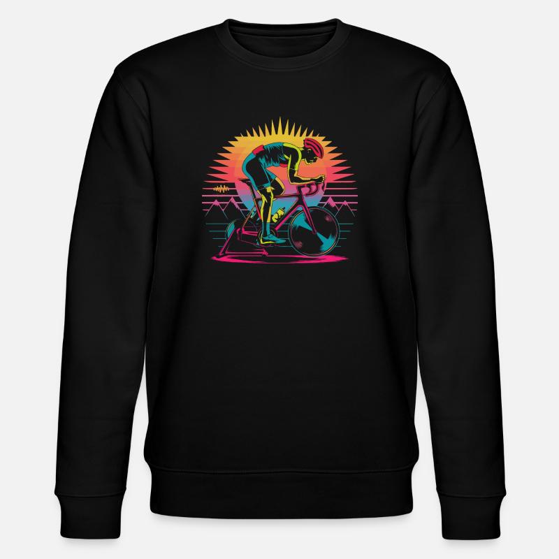 Retro Cyclist Turbo Trainer - Stanley/Stella Unisex Bio-Sweatshirt CHANGER - Schwarz