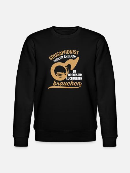 Sousaphonist Held Sousaphon Musiker Blaskapelle - Stanley/Stella Unisex Bio-Sweatshirt CHANGER - Schwarz