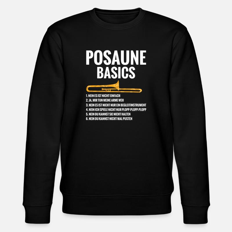 Posaune Basics Regeln Blaskapelle Blasmusik - Stanley/Stella Unisex Bio-Sweatshirt CHANGER  - Schwarz