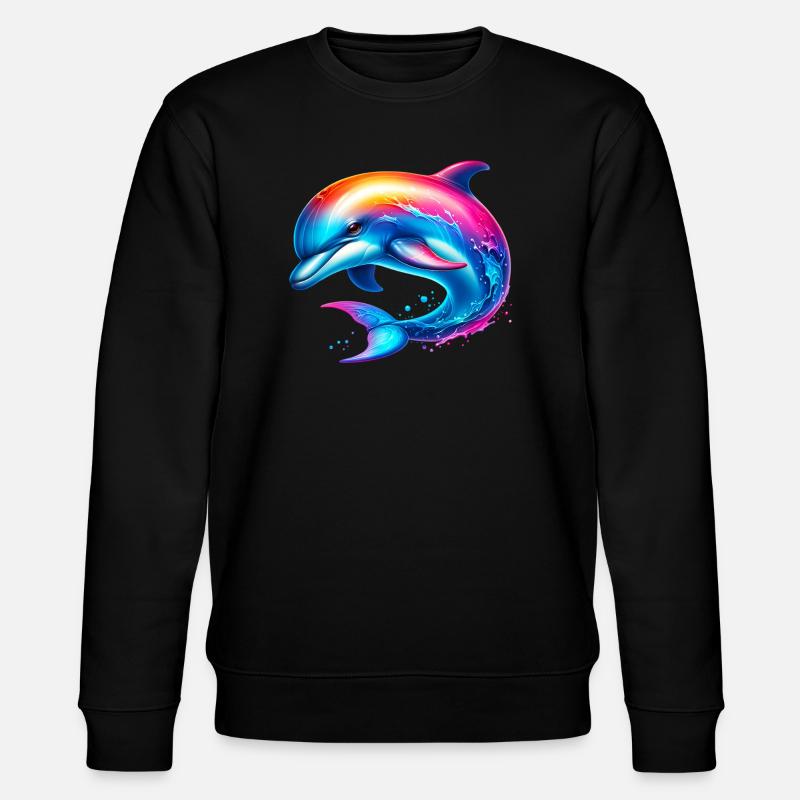 Delfin - Stanley/Stella Unisex Bio-Sweatshirt CHANGER  - Schwarz