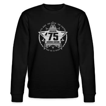 Star '75 - Stanley/Stella CHANGER Unisex Organic Sweatshirt - black - Front - Nik (191cm) & Marisol (170cm)