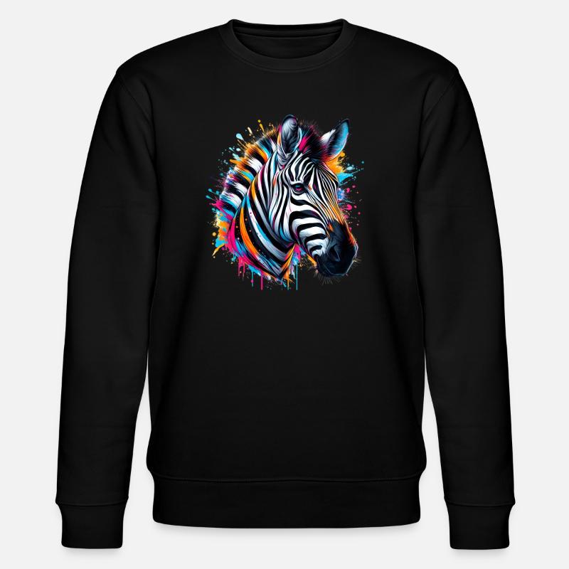 Zebra - Stanley/Stella CHANGER Unisex Organic Sweatshirt - black