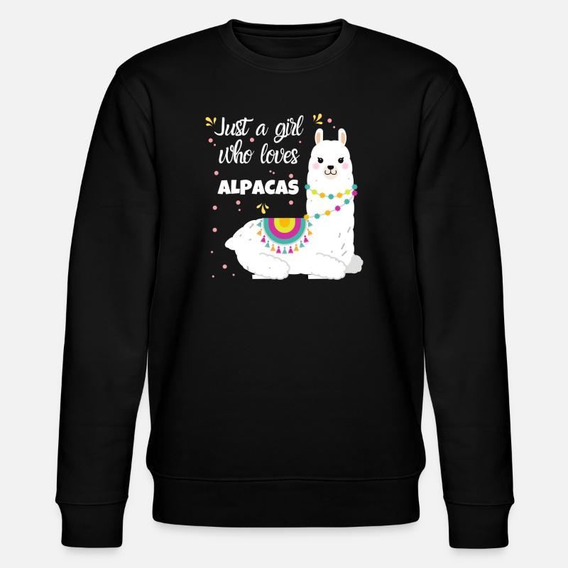 Alpaka Liebe - Stanley/Stella Unisex Bio-Sweatshirt CHANGER  - Schwarz