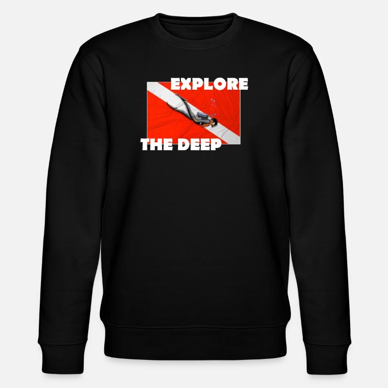 EXPLORE THE DEEP - Stanley/Stella CHANGER Unisex Organic Sweatshirt - black
