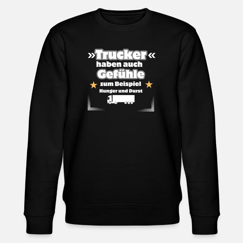 Trucker Gefühle - Stanley/Stella Unisex Bio-Sweatshirt CHANGER  - Schwarz