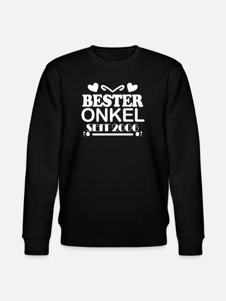 Bester Onkel seit 2006 - Stanley/Stella Unisex Bio-Sweatshirt CHANGER  - Schwarz