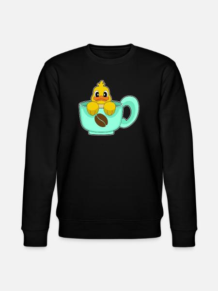 Ente Tasse Kaffee - Stanley/Stella Unisex Bio-Sweatshirt CHANGER  - Schwarz