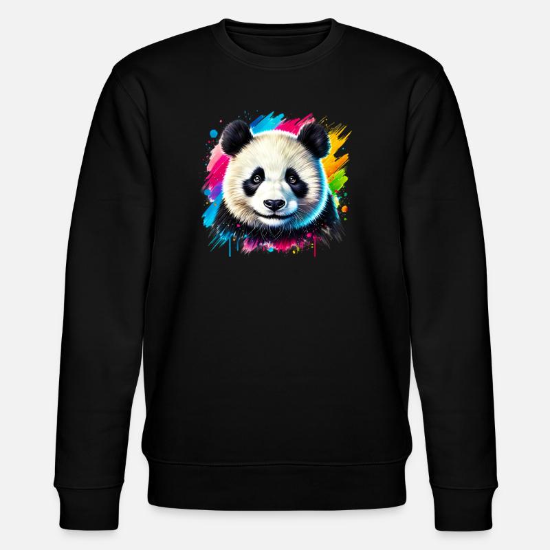 Panda - Stanley/Stella Unisex Bio-Sweatshirt CHANGER  - Schwarz