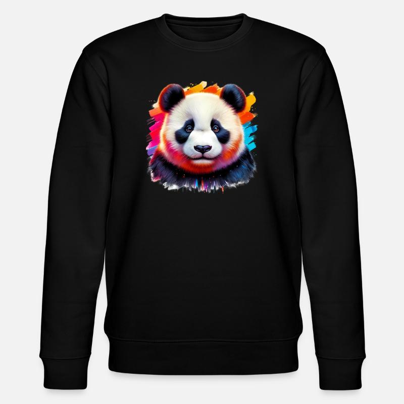 Panda - Stanley/Stella CHANGER Unisex Organic Sweatshirt - black