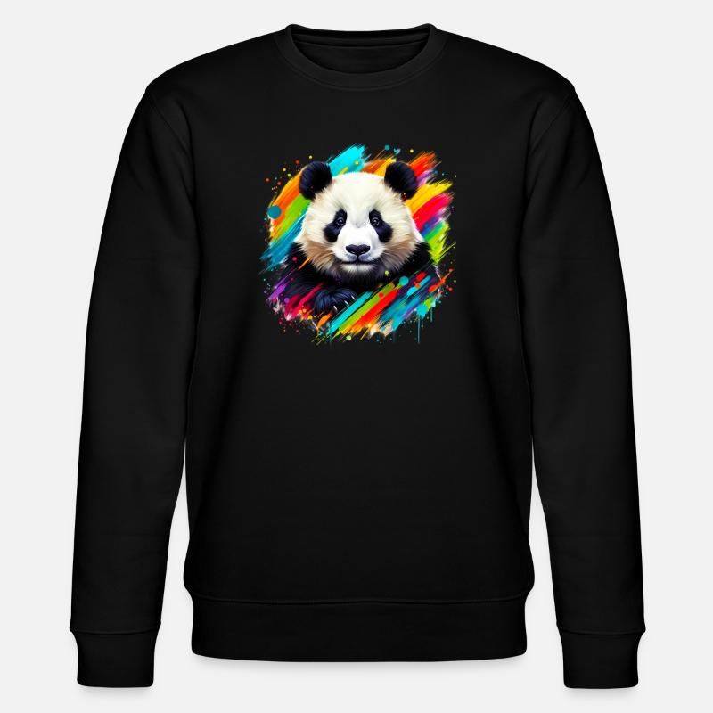 Panda - Stanley/Stella Unisex Bio-Sweatshirt CHANGER  - Schwarz