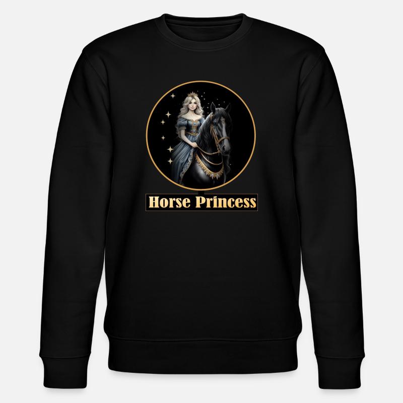 Princesse cheval avec des étoiles - Sweat bio CHANGER Stanley/Stella Unisexe - noir