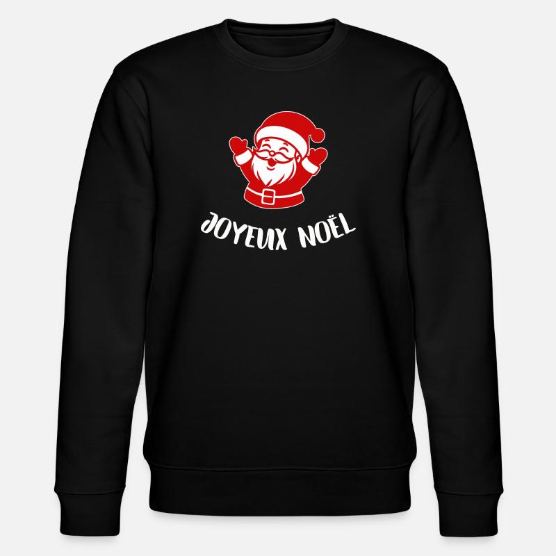 Frohe Weihnachten - Stanley/Stella Unisex Bio-Sweatshirt CHANGER  - Schwarz