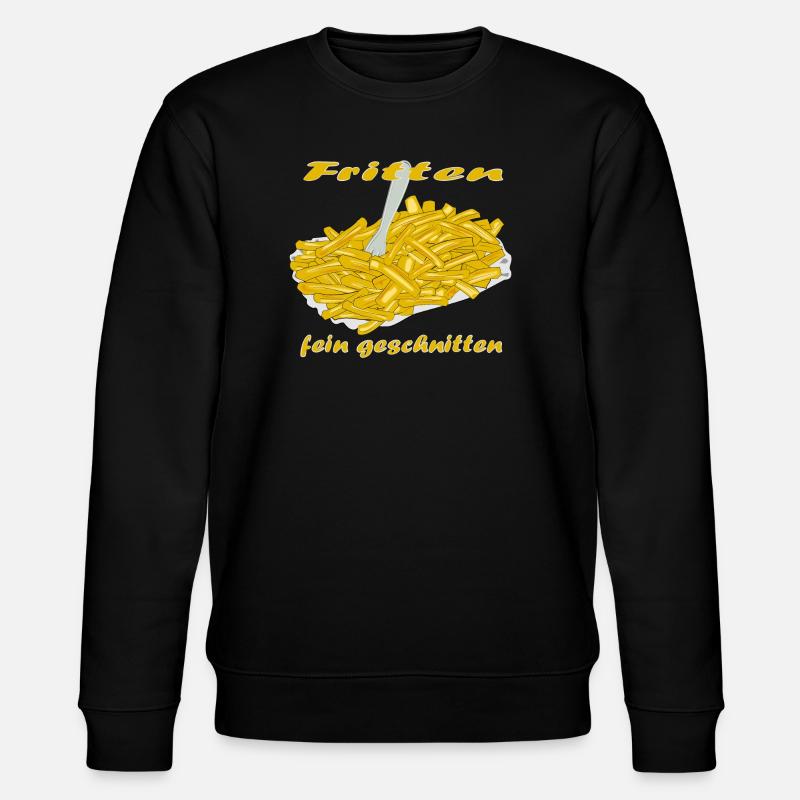 Pommes Frittes - Stanley/Stella Unisex Bio-Sweatshirt CHANGER  - Schwarz