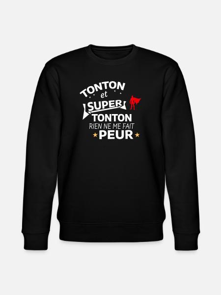 Humorous Tribute from Super Tonton - Stanley/Stella CHANGER Unisex Organic Sweatshirt - black