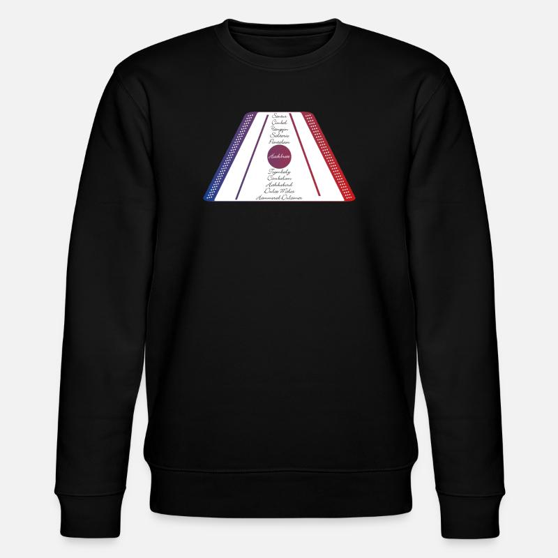 Dulcimer bleu rouge - Sweat bio CHANGER Stanley/Stella Unisexe - noir