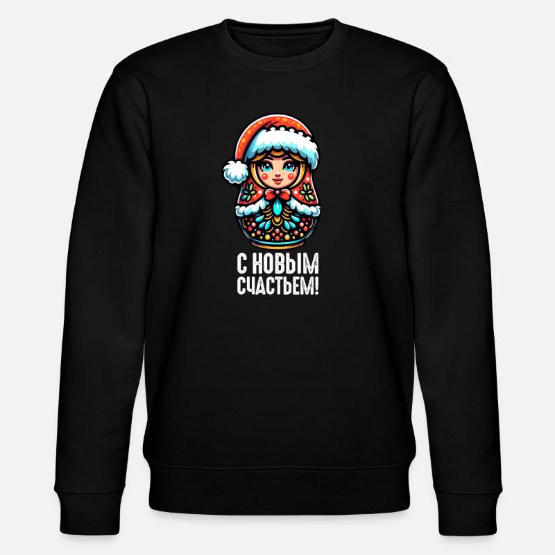 Matriochka russe Noël Russie - Sweat bio CHANGER Stanley/Stella Unisexe - noir