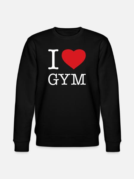 I LOVE GYM - Stanley/Stella CHANGER Unisex Organic Sweatshirt - black
