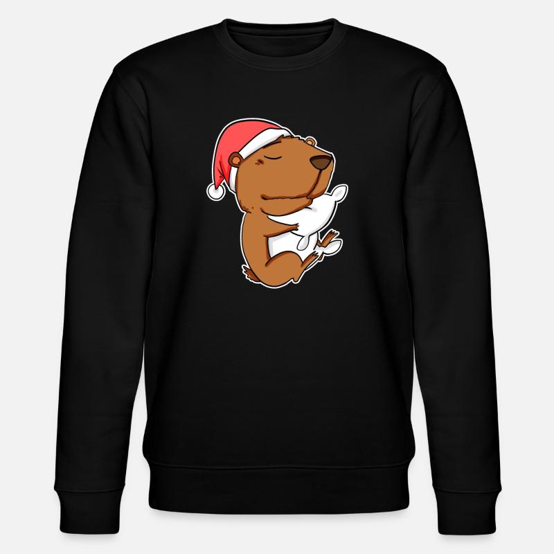 Capybara Wasserschwein Geschenk - Stanley/Stella Unisex Bio-Sweatshirt CHANGER  - Schwarz