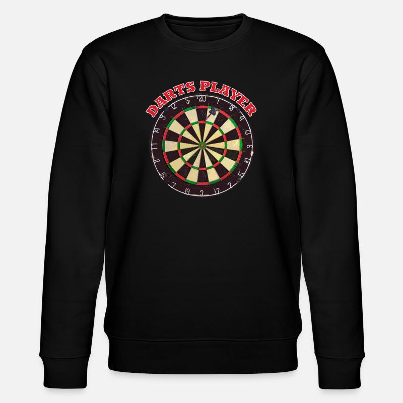 Darts Spieler Design mit Dartboard - Stanley/Stella Unisex Bio-Sweatshirt CHANGER  - Schwarz
