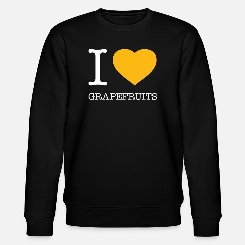 I LOVE GRAPEFRUITS - Stanley/Stella Unisex Bio-Sweatshirt CHANGER - Schwarz