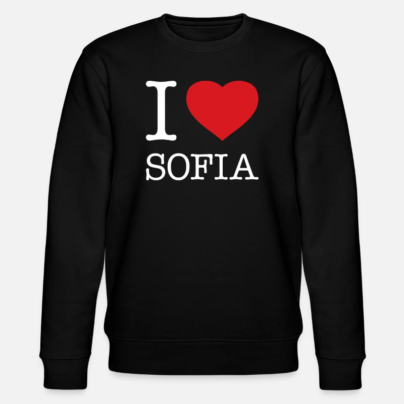 I LOVE SOFIA - Stanley/Stella Unisex Bio-Sweatshirt CHANGER - Schwarz