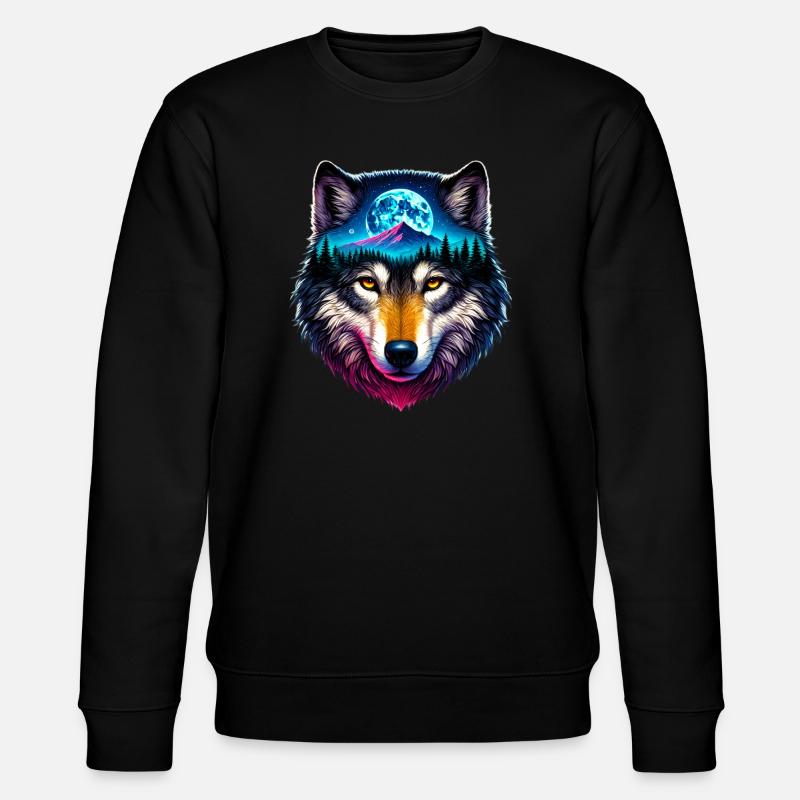 Wolf - Stanley/Stella CHANGER Unisex Organic Sweatshirt - black