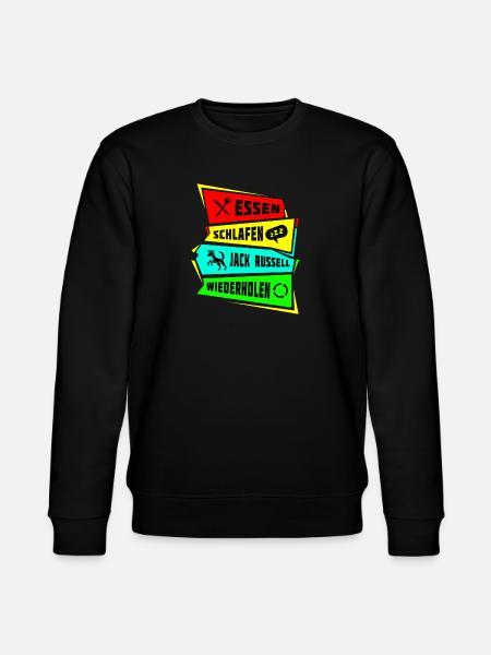 Eat sleep Jack Russell repeat - Stanley/Stella CHANGER Unisex Organic Sweatshirt - black