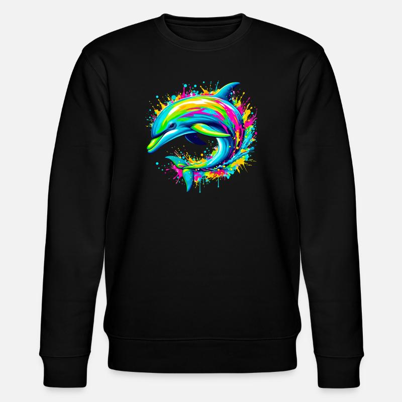 Dolphin - Stanley/Stella CHANGER Unisex Organic Sweatshirt - black