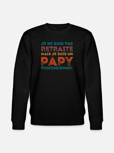 ICH BIN EIN RETRO-PROFI-OPA - Stanley/Stella Unisex Bio-Sweatshirt CHANGER - Schwarz