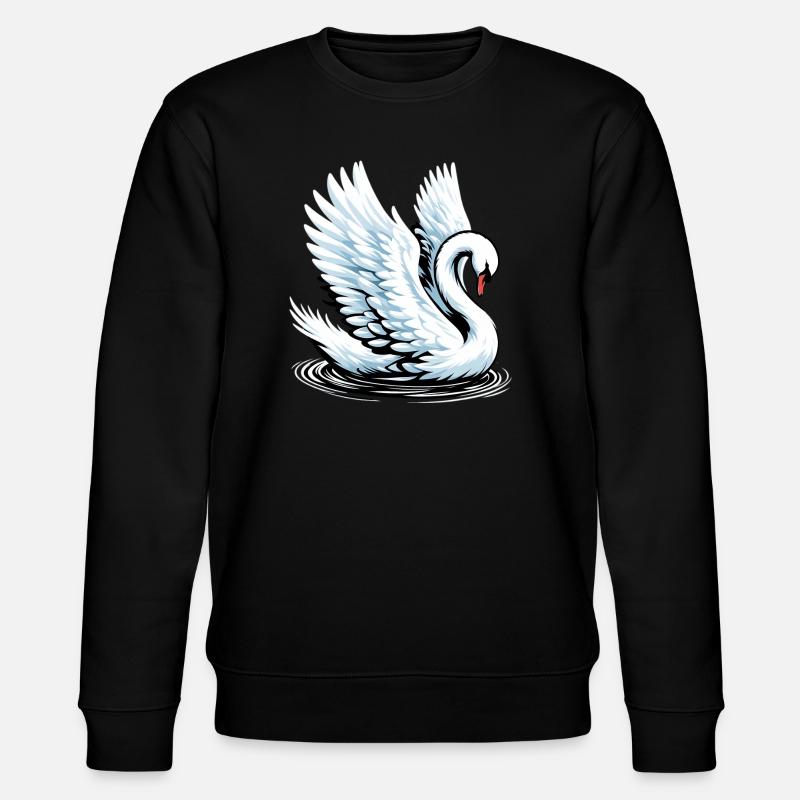 Schwan - Stanley/Stella Unisex Bio-Sweatshirt CHANGER  - Schwarz