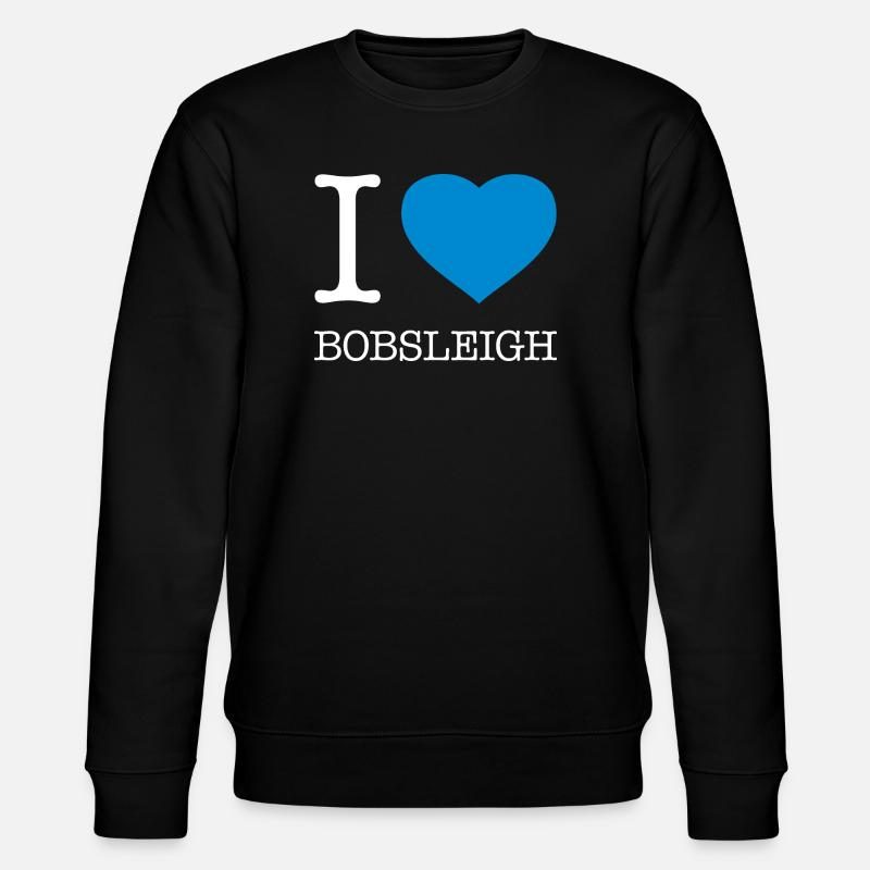 I LOVE BOBSLEIGH Bobfahren - Stanley/Stella CHANGER Unisex Organic Sweatshirt - black