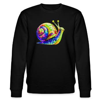 Schnecke - Stanley/Stella Unisex Bio-Sweatshirt CHANGER  - Schwarz - Vorne - Nik (191cm) & Marisol (170cm)