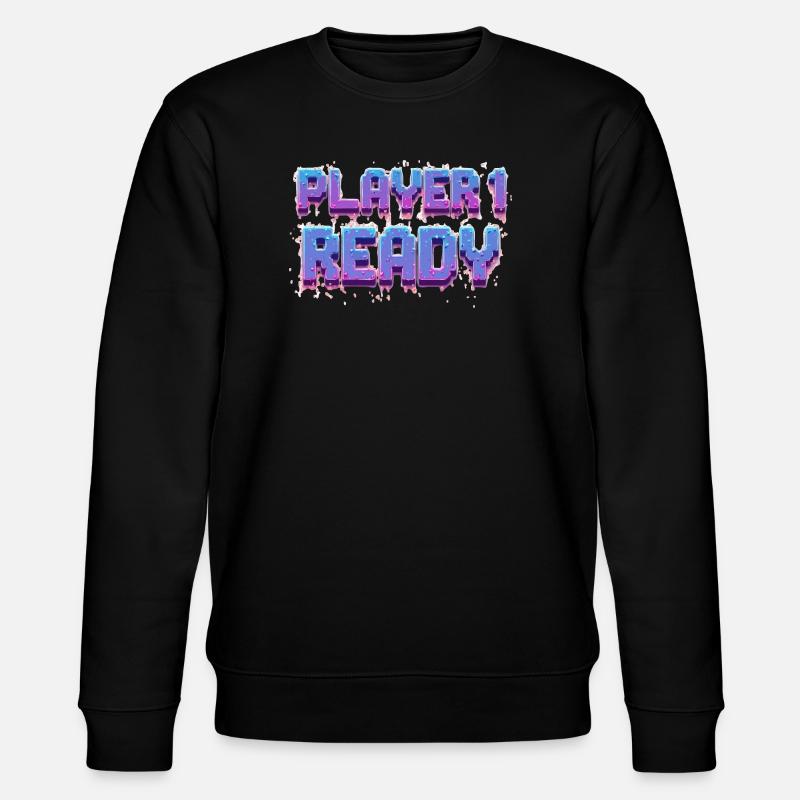Player 1 Ready - Stanley/Stella Unisex Bio-Sweatshirt CHANGER  - Schwarz