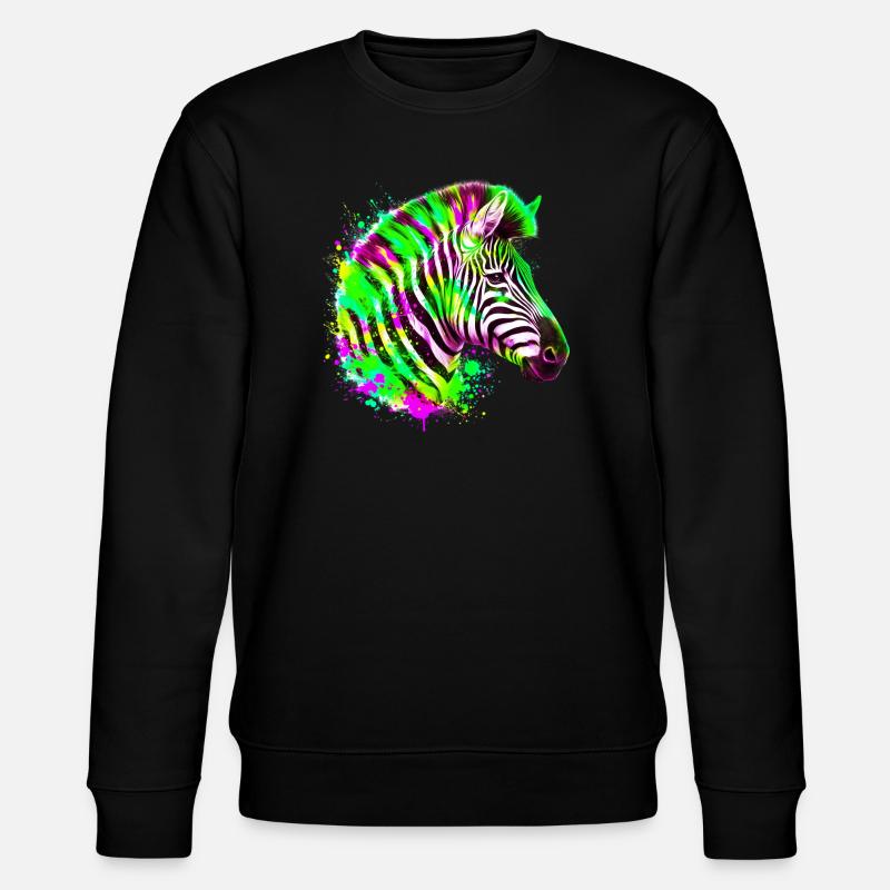 Zebra - Stanley/Stella Unisex Bio-Sweatshirt CHANGER  - Schwarz