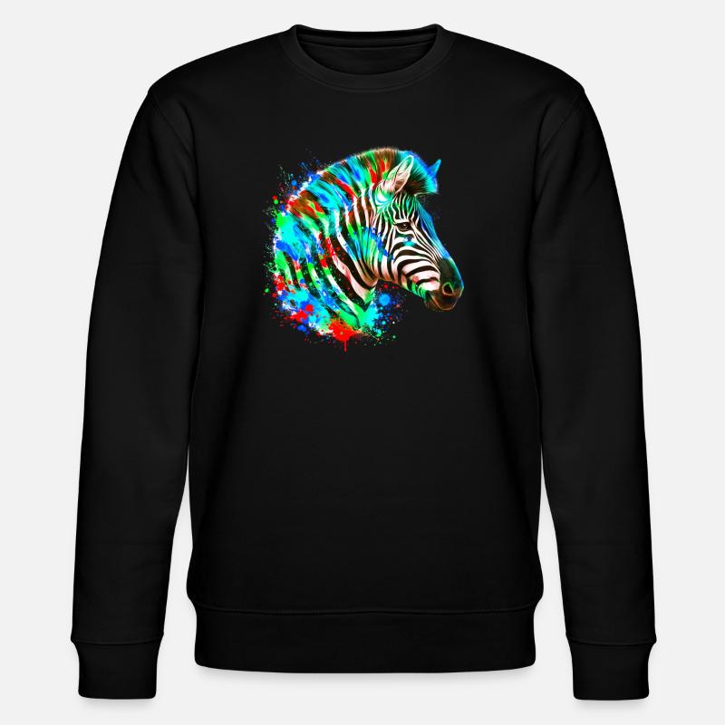 Zebra - Stanley/Stella CHANGER Unisex Organic Sweatshirt - black