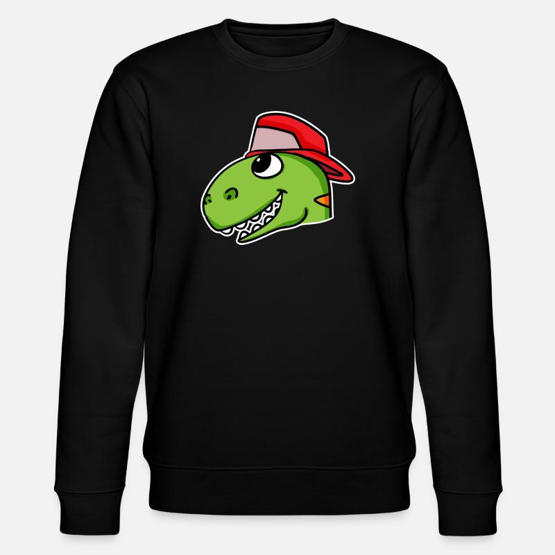 Dinosaurier Kopf Dino - Stanley/Stella Unisex Bio-Sweatshirt CHANGER - Schwarz