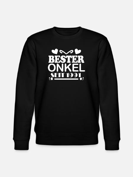 Bester Onkel seit 1991 - Stanley/Stella Unisex Bio-Sweatshirt CHANGER  - Schwarz