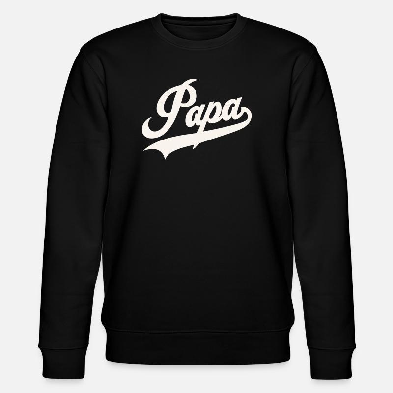 Classic Papa Script - Stanley/Stella CHANGER Unisex Organic Sweatshirt - black