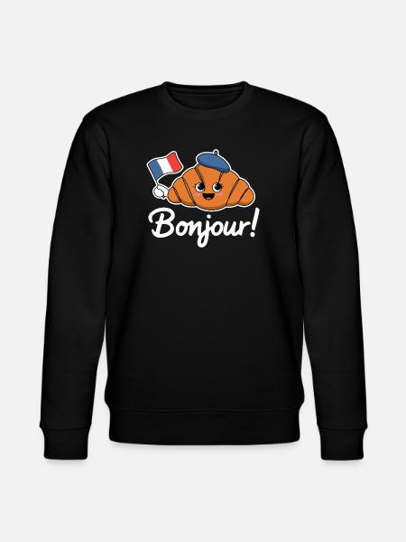 Bonjour Croissant - Sweat bio CHANGER Stanley/Stella Unisexe - noir