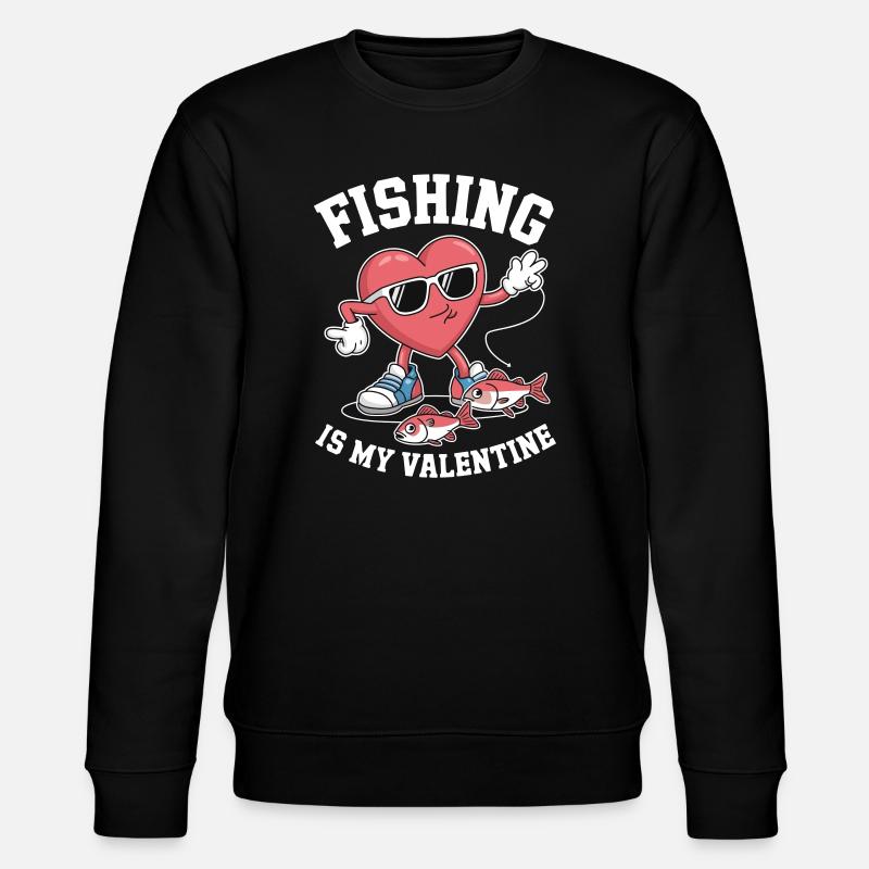 La pêche, c’est ma Saint-Valentin - Sweat bio CHANGER Stanley/Stella Unisexe - noir