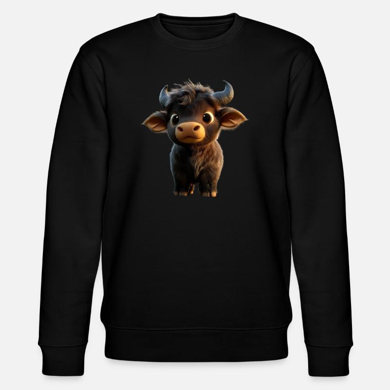 Büffel Kaffernbüffel Safari Afrikanischer Büffel - Stanley/Stella Unisex Bio-Sweatshirt CHANGER  - Schwarz