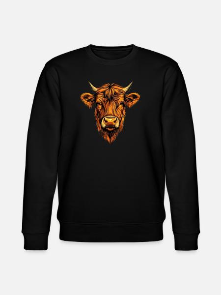 mucca allevatore manzo latte vegano vitello mucca mucche da fattoria mucche - Felpa ecologica unisex CHANGER di Stanley/Stella - nero
