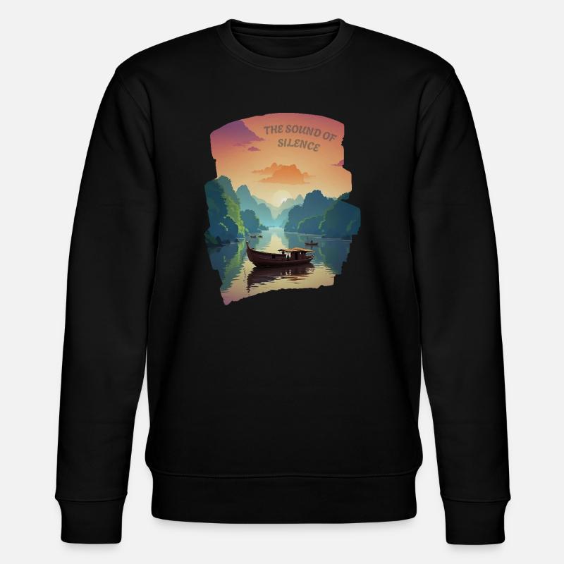 Le son du silence - Soleil couchant - Sweat bio CHANGER Stanley/Stella Unisexe - noir