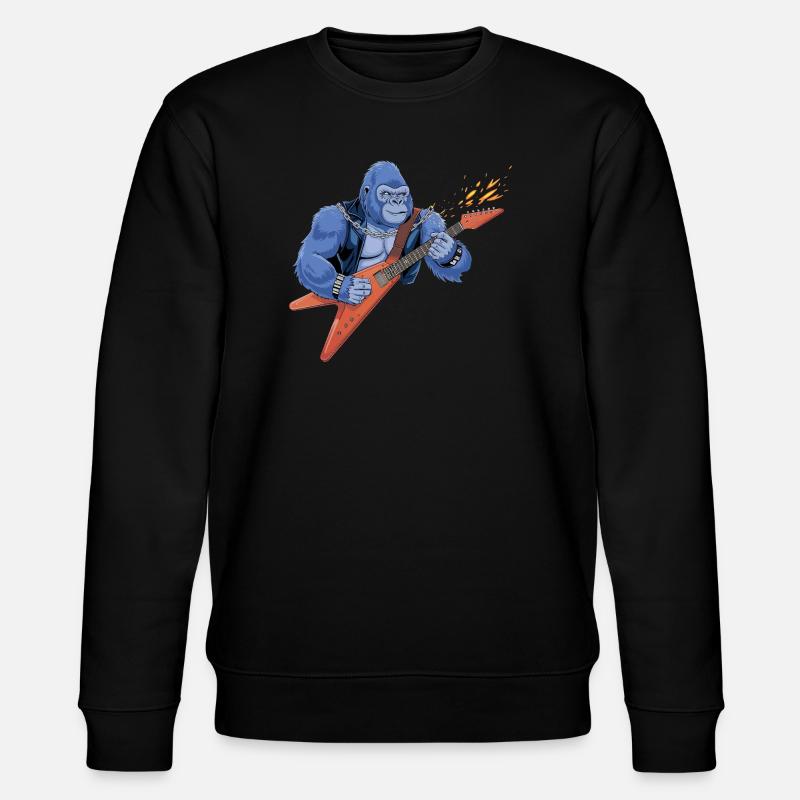 Rockin' Gorilla - Stanley/Stella Unisex Bio-Sweatshirt CHANGER  - Schwarz